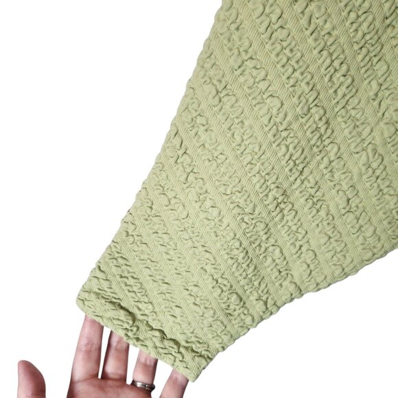 NWT Free People Gabby Seamless Dress in Dried Aloe Green - Picture 8 of 12